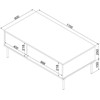 Cama Meble TRESSE suolas/stalas 110x60x40 kašmyro matinė spalva