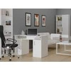 Top E Shop Topeshop BIURKO ADA balta 125 Cm 4 Szuflady Szafka Półki Do Biura Pokoju Na Nešiojamas kompiuteris