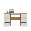Top E Shop KUBA Desk Artisan Oak/Baltas Set