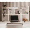 Top E Shop KUBA Desk Set + Extension Piece, Baltas