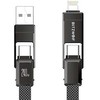 Blitzwolf BW-HDC7 4-in-1 USB+C+Lightning kabelis 240W 1.2m juodos spalvos