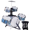 Jokomisiada Children's drum set 5 drums + stool included - mėlynas design IN0182
