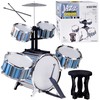 Jokomisiada Children's drum set 5 drums + stool included - mėlynas design IN0182