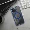 OEM dėklas, skirtas iPhone 14 PRO, spalvotas kraštas, MagSafe dėklas, mėlynas