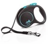 Flexi Black Design S pavadėlis šunims iki 15kg juostinis 5m mėlynos spalvos