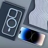 OEM dėklas, skirtas „iPhone 16 PRO MAX“ matiniam „Mag“ dėklui, suderinamas su „MagSafe“ mėlynas