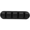 Blue Star PJ-OCZ23 silicone self-adhesive organizer for 4 cables - juodas (1 pc.)