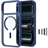 Dėklas Tech-Protect Magmat Magsafe CC Case, skirta iPhone 17 Pro Max / 18 Pro Max - skaidri tamsiai mėlyna