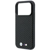 Dėklas BMW M Carbon Metal Logo MagSafe, skirtas iPhone 18 Pro, juodas