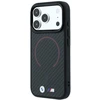 BMW M Kevlar raudona spauda žiedas metalinis logotipas MagSafe dėklas iPhone 18 Pro / 17 Pro - juodas