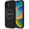 BMW BMHMP16S23SROK Apple iPhone 16 6.1" dėklas telefonui juodos spalvos M Silikoninis Printed Ring MagSafe