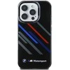 BMW BMHCP16L23HTRAK Apple iPhone 16 Pro 6.3" juodos spalvos harddėklas Motorsport IML Random Stripes