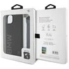 Dėklas BMW BMHCP15M23RMRLK Apple iPhone 15 Plus 14 Plus 6.7″ juodos spalvos kietas dėklas Signature Leather Wordmark Cor