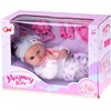 Jokomisiada BOBAS doll 32cm with moving eyes + feeding accessories ZA5833