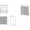 Cama Meble Knygų Spinta - Onda 2D2SZ 98x45xH127 Žalia