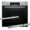 BOSCH HBA514BS3 orkaitė + BOSCH HEZ538000 vieno lygio teleskopiniai bėgeliai