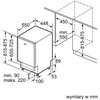 Bosch SPV4HMX13E indaplovė Fully built-in 10 place settings