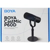 BOYA CastMic P60D studijinis mikrofono stovas su laidiniu USB XLR - Juodas