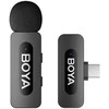 Mikrofonas BOYA BY-V10 V2.0 belaidis 2.4GHz - juoda