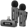 BOYA belaidis mikrofonas BY-V2 V2.0 2.4GHz su 2 siųstuvais ir 1 imtuvu (Lightning) Juodas EU