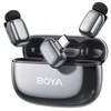 BOYA belaidis mikrofonas „Mini 2-02“ 2,4 GHz, su dirbtinio intelekto valdomu triukšmo slopinimu, 2 siųstuvais ir 1 imtuvu (C tipo), pilkos spalvos, ES