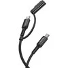 Laidas 2in1 USB C į USB C / Mag3 Hoco 240W 1,8 m U142 juodas