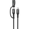 Laidas 2in1 USB C į USB C / Mag3 Hoco 240W 1,8 m U142 juodas