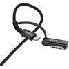 Laidas 2in1 USB C į USB C / Mag3 Hoco 240W 1,8 m U142 juodas