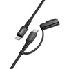 Laidas 2in1 USB C į USB C / Mag3 Hoco 240W 1,8 m U142 juodas