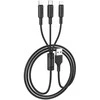 USB kabelis Hoco (X25) 3in1 lightning+micro+type-C juodas 1m