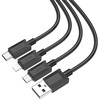 Laidas 3in1 USB A į Lightning / Micro USB / USB C Hoco 2A X74 1 m juodas