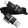 Kabelis 4w1 USB A/USB C į USB C/Lightning Hoco 3A 60W 1,2 m U155 juodas