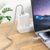 Dėklas Laidas „viskas viename“ USB C / „Lightning“ į USB C / LED šviesą Hoco PD 3A 60W 1,2 m U138 pilkas