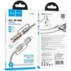 Dėklas Laidas „viskas viename“ USB C / „Lightning“ į USB C / LED šviesą Hoco PD 3A 60W 1,2 m U138 pilkas