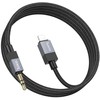 AUX kabelis Jack 3,5 mm (kištukas) - Lightning (kištukas) Hoco 1 m UPA32A juodas