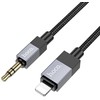 AUX kabelis Jack 3,5 mm (kištukas) - Lightning (kištukas) Hoco 1 m UPA32A juodas