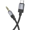Kabelis AUX Jack 3,5 mm (kištukas) - USB C (kištukas) Hoco 1 m UPA32B juodas