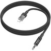 Kabelis AUX Jack 3,5 mm - Lightning Hoco 1,2 m UPA27 juodas
