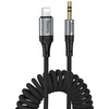 Kabelis AUX Jack 3,5 mm - Lightning Hoco 1,5 m UPA33A juodas