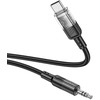 Kabelis AUX Jack 3,5 mm - USB C Hoco 1,2 m UPA27 juodas