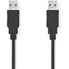 Kabelis Emos USB 2.0 A M -USB 2.0 A M, 3 m, juoda