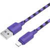 USB A tipo į Lightning tipo maitinimas Hoco 2,4A 1 m X116 violetinis gradientas