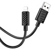 USB A tipo į „Lightning“ tipo laidas Hoco 2,4A 2 m X88 juodas