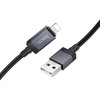 USB A tipo į „Lightning“ maitinimą maitinantis kabelis Hoco 2,4A su ekranu 1 m X118 juodas