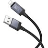 USB A tipo į „Lightning“ maitinimą maitinantis kabelis Hoco 2,4A su ekranu 1 m X118 juodas