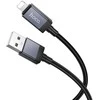 USB A tipo į „Lightning“ maitinimą maitinantis kabelis Hoco 2,4A su ekranu 1 m X118 juodas