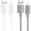 Cable USB A to Micro USB Hoco 2,4A 1 m X107 baltas