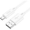 Cable USB A to Micro USB Hoco 2,4A 2 m X88 baltas