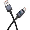 Cable USB A to USB C Hoco 5A with display 1 m X118 juodas