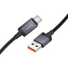Cable USB A to USB C Hoco 5A with display 1 m X118 juodas